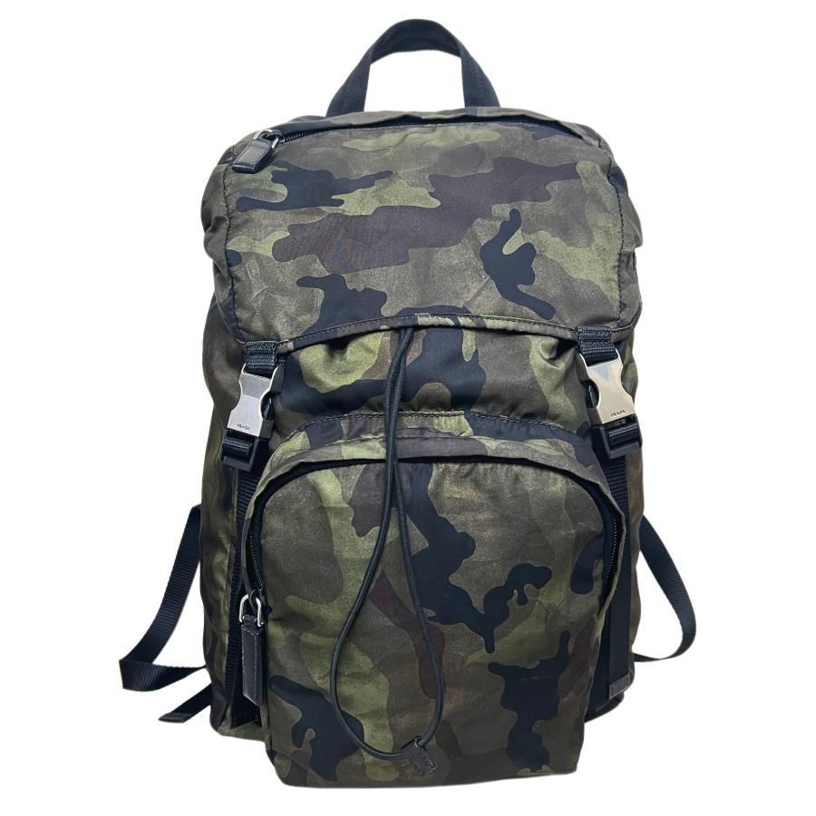 PRADA V135 camouflage nylon backpack khaki Men's プラダ リュック