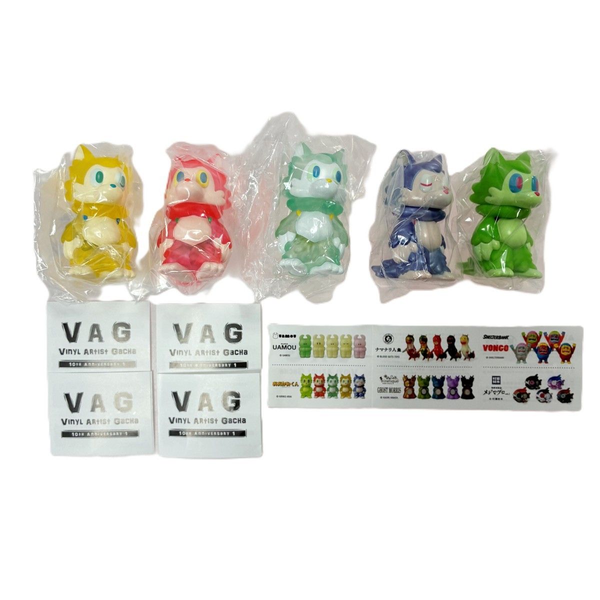 VAG 10주년 기념 1 오카미군 소프트 비닐 피규어 인형 5개 세트