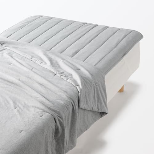 寝具 ★新品★無印良品 ひんやり綿 敷パッド／シングル 100×200cm・グレー 76196365 56051650