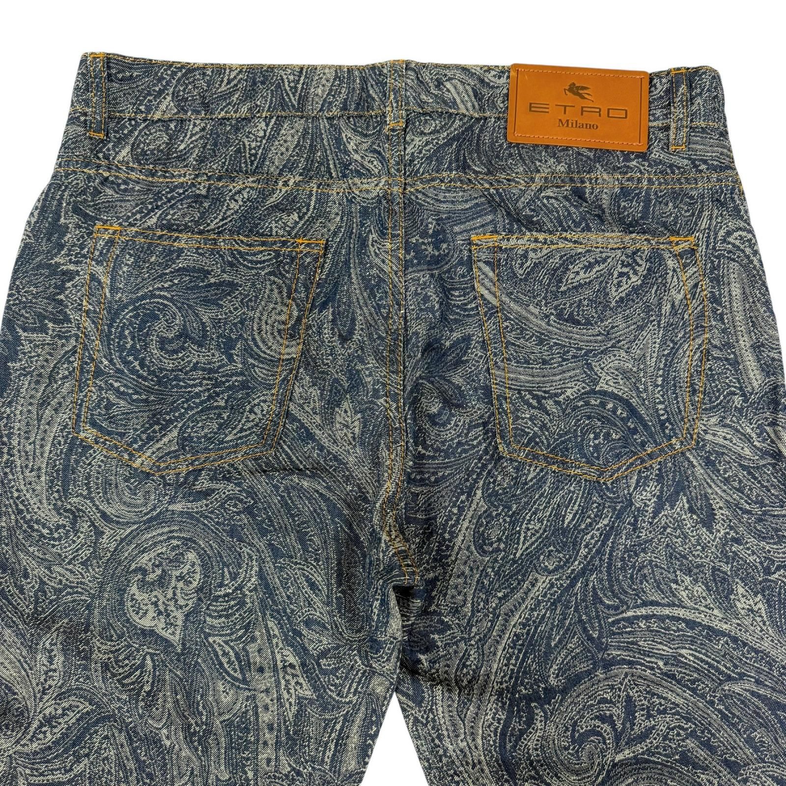 極美品□ETRO エトロ 24SS コットン リネン ペイズリージャガード