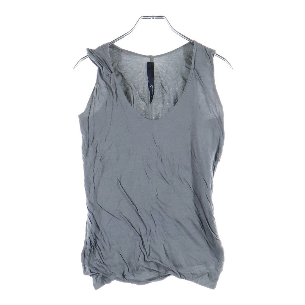 Rick Owens DRKSHDW (リックオウエンス ダークシャドウ) コットン タンクトップ ノースリーブ シャツ #S グレー
