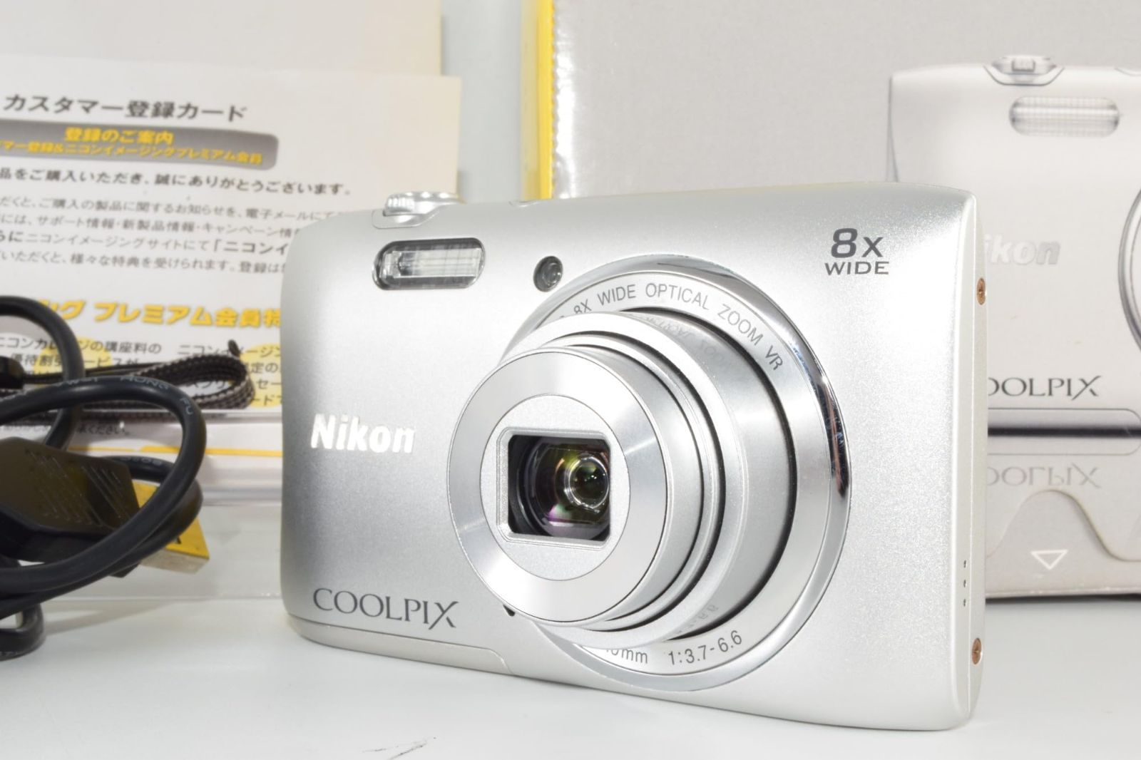 [Good] Nikon Digital Camera COOLPIX S3600 8x Zoom 2005 Million Pixels Crystal Silver S3600SL