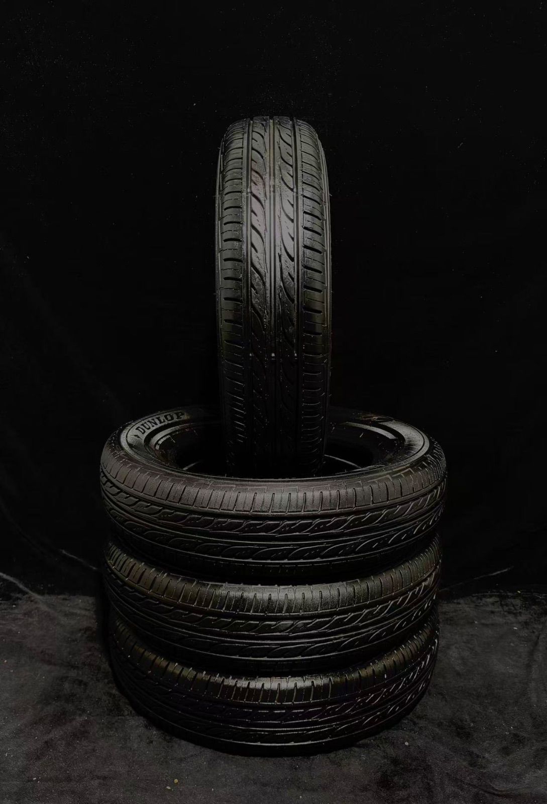 23年製　中古タイヤ4本セット　ダンロップ　145/80R13 75S 8分山　サマータイヤ　T-406