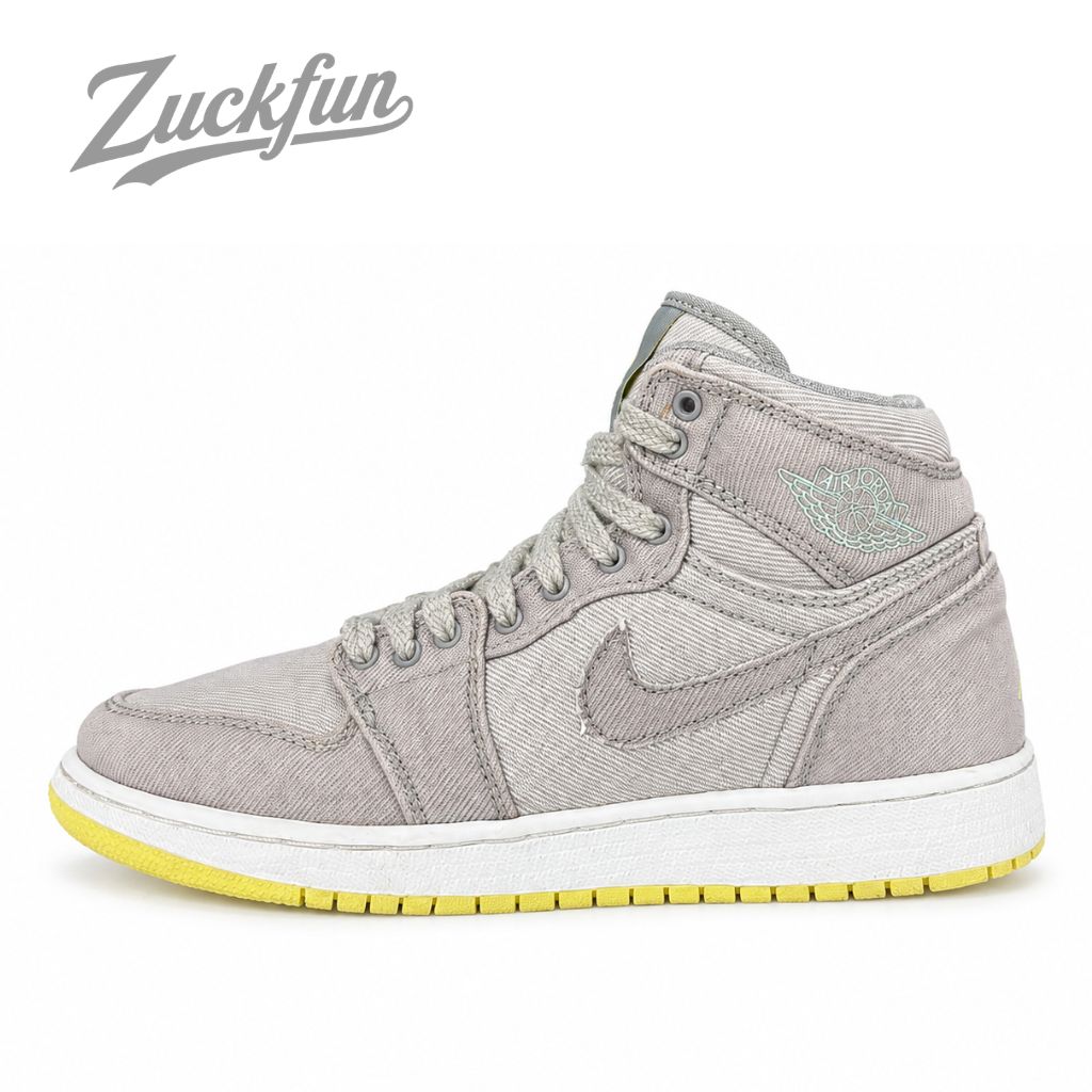 NIKE AIR JORDAN 1 RETRO HI CANVAS エア ジョーダン 1 レトロ ハイ カット キャンバス グレー ホワイト 白 レディース ナイキ スニーカー 23 cm U11504