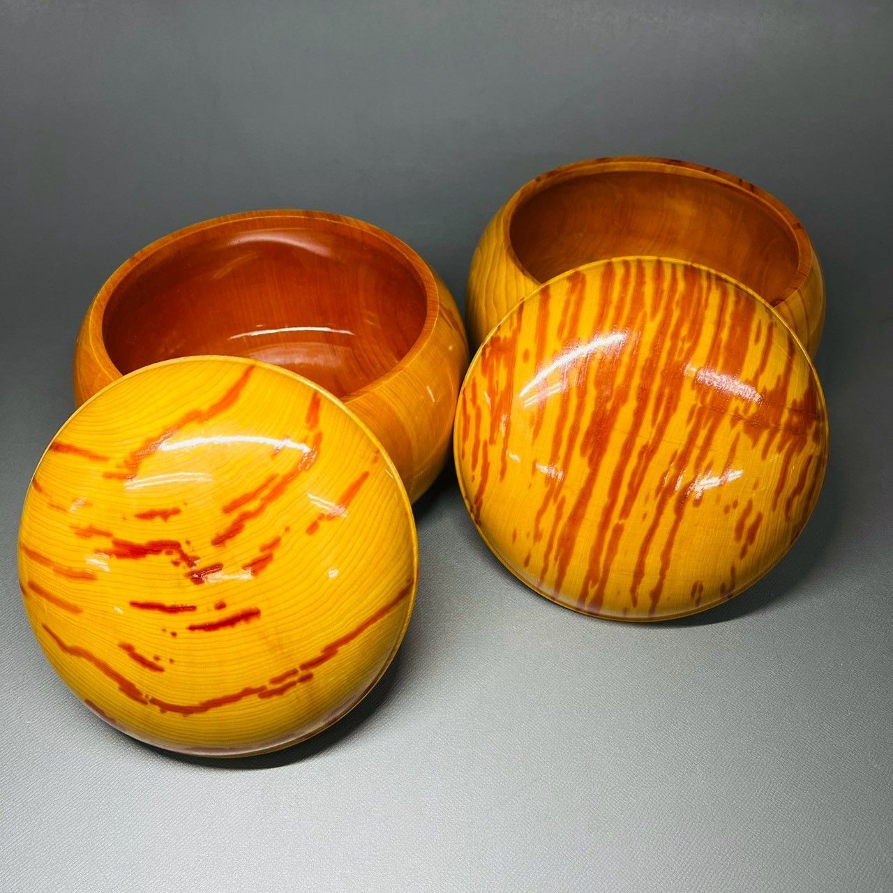 【至高の銘木】天然木 楠？ 特上有 杢目抜群 玉杢 泡杢 銘木 工芸品 碁笥 碁石入れ 蓋物 小物入れ 茶道具 時代物 ヴィンテージ コレクション