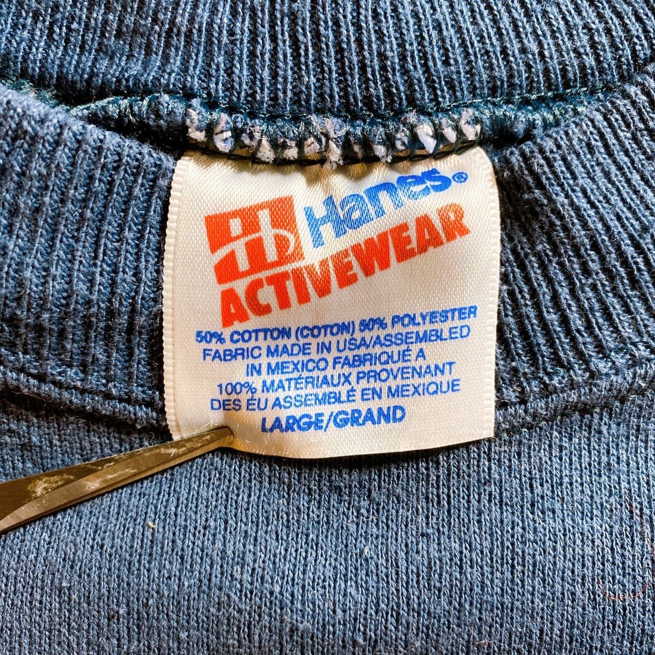 人気デザイン】90s Vintage HANES Sweatshirt ヘインズ ネイビー 