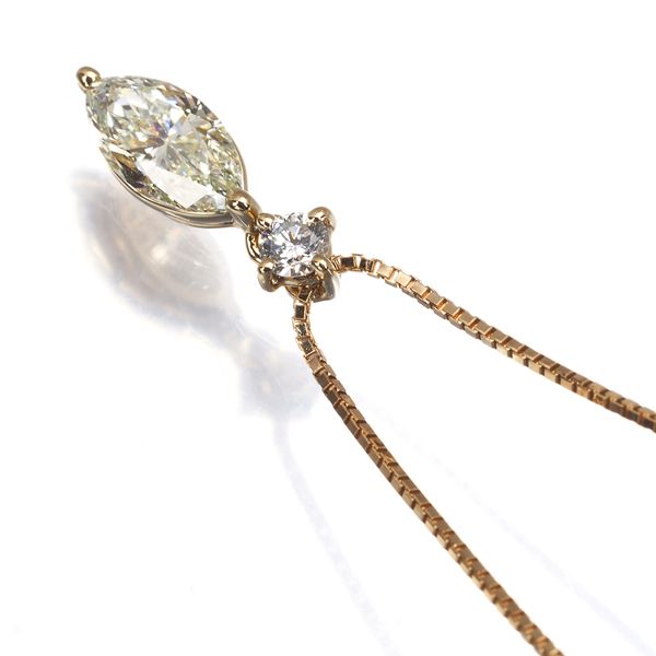 TASAKI タサキ ネックレス イエロー&クリア ダイヤ ダイヤモンド 0.66