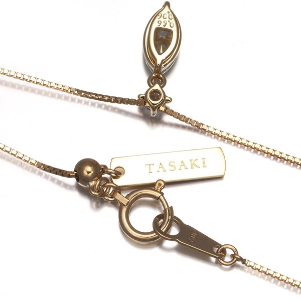 TASAKI ネックレス 6.5 ~ 6,8 TASAKI タサキ ネックレス イエロー&クリア ダイヤ ダイヤモンド 0.66