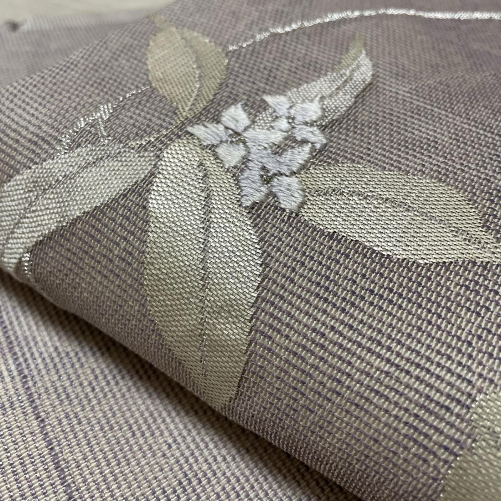名古屋帯 紗織 上品な花模様 九寸 正絹 着物 X-7727 7,884円
