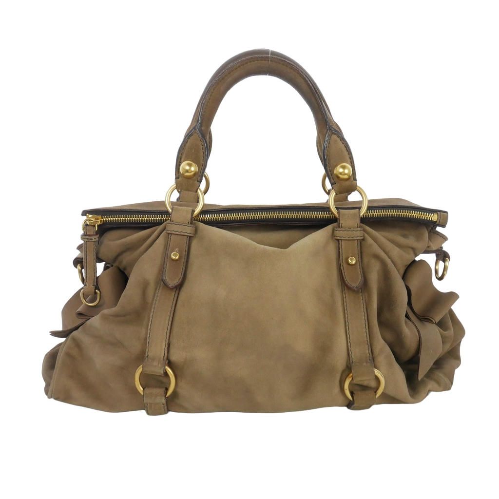 ミュウミュウ miumiu vitello lux ヴィッテロルクス リボン スエード