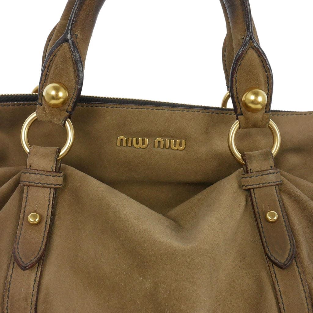 ミュウミュウ miumiu vitello lux ヴィッテロルクス リボン スエード