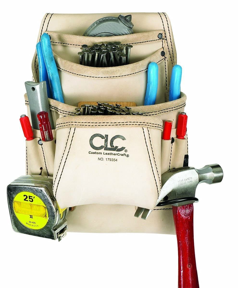 Custom Leathercraft シーエルシー CLC 179354 腰袋 皮トップグレイン10ポケット金