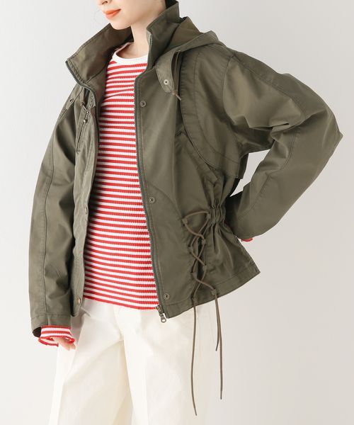 【タグ付】ROYAL NAVY ロイヤルネイビー Spick & Span スピックアンドスパン ミリタリージャケット フーデッドブルゾン モッズジャケット フード付き レースアップ ドローコード ダブルジップ カーキ レディース【F】02AP-0016 9,344円