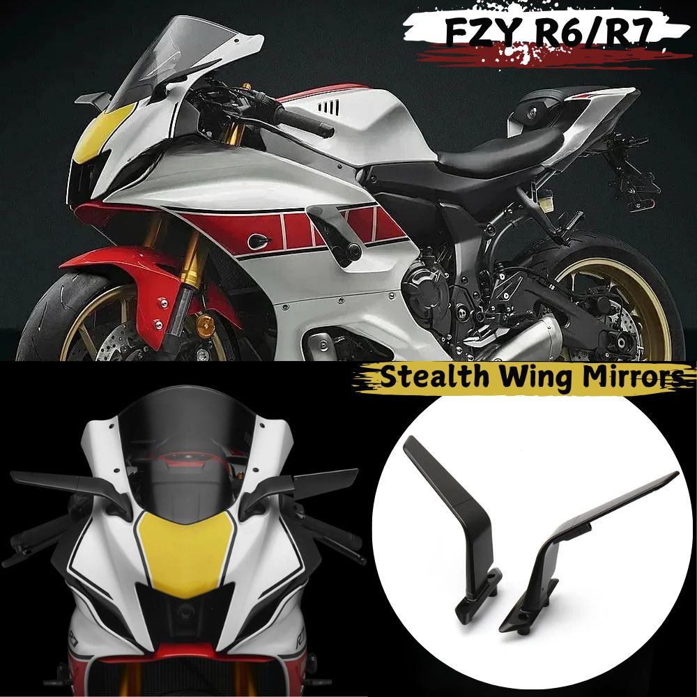 ヤマハ YZF R6/R7 用 調整可能 ステルスウィングミラー