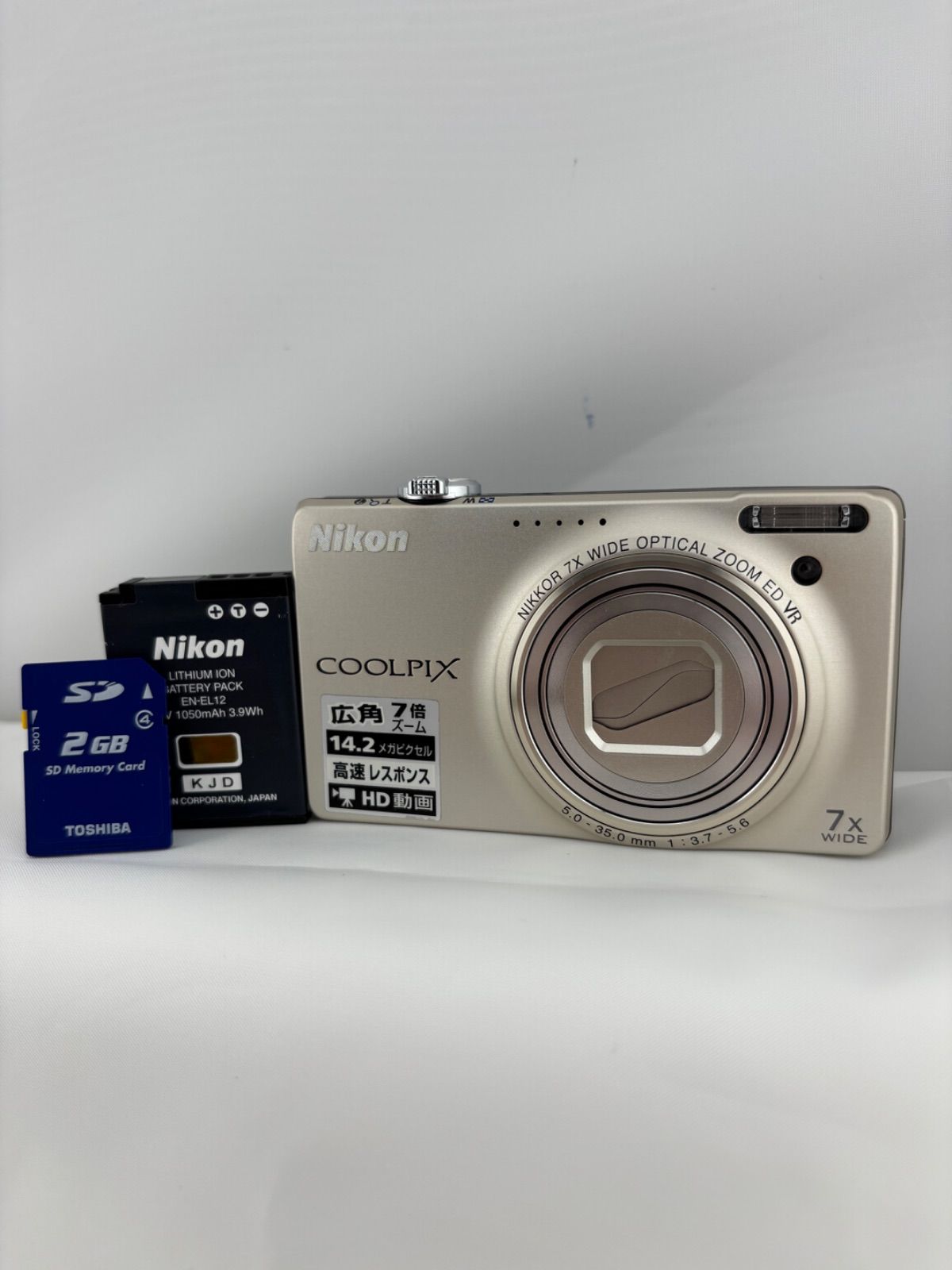 2338 [Good Condition, Operation Confirmed] Nikon COOLPIX S6000 Silver Nikon Coolpix