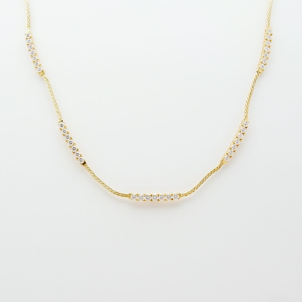 ミキモト×ウェレンドルフ ダイヤモンド ネックレス 2.36ct 750YG ケース 付き SAランク