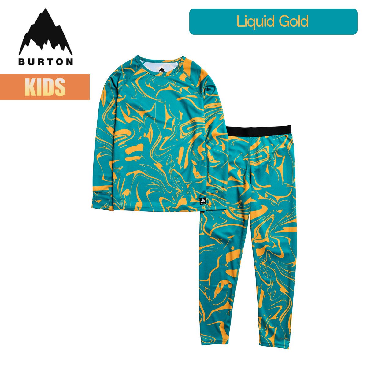 バートン ベースレイヤー キッズ 上下セット 26-27 Burton ライトウェイト 27WIN-132111 Kids Lightweight Base Layer Set スノーボードウェア ファーストレイヤー インナー セットアップ 子供