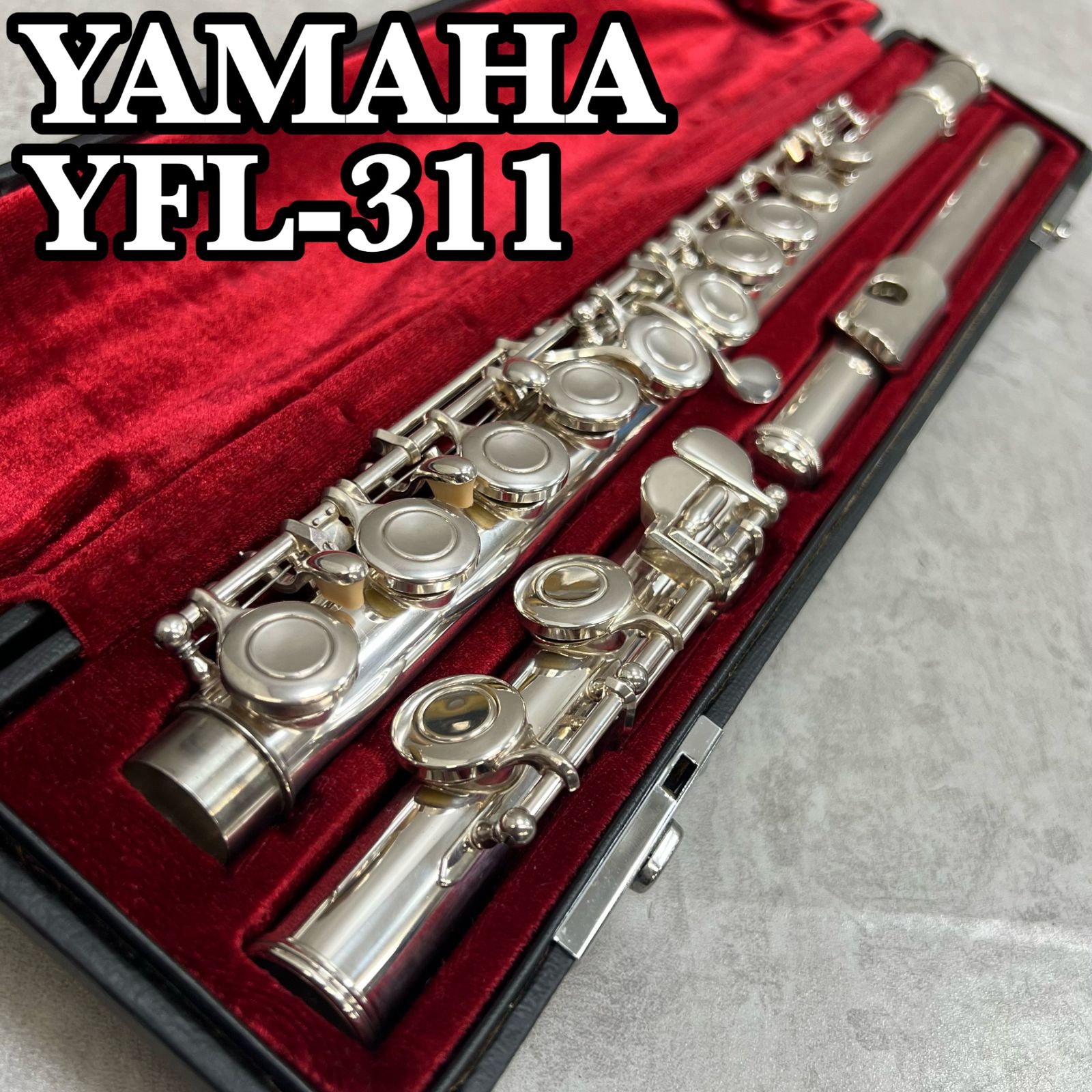 ヤマハ　フルート　YFL-311　Eメカニズム搭載　頭部管銀製　シルバー　木管楽器　YAMAHA　Flute　SILVER　003