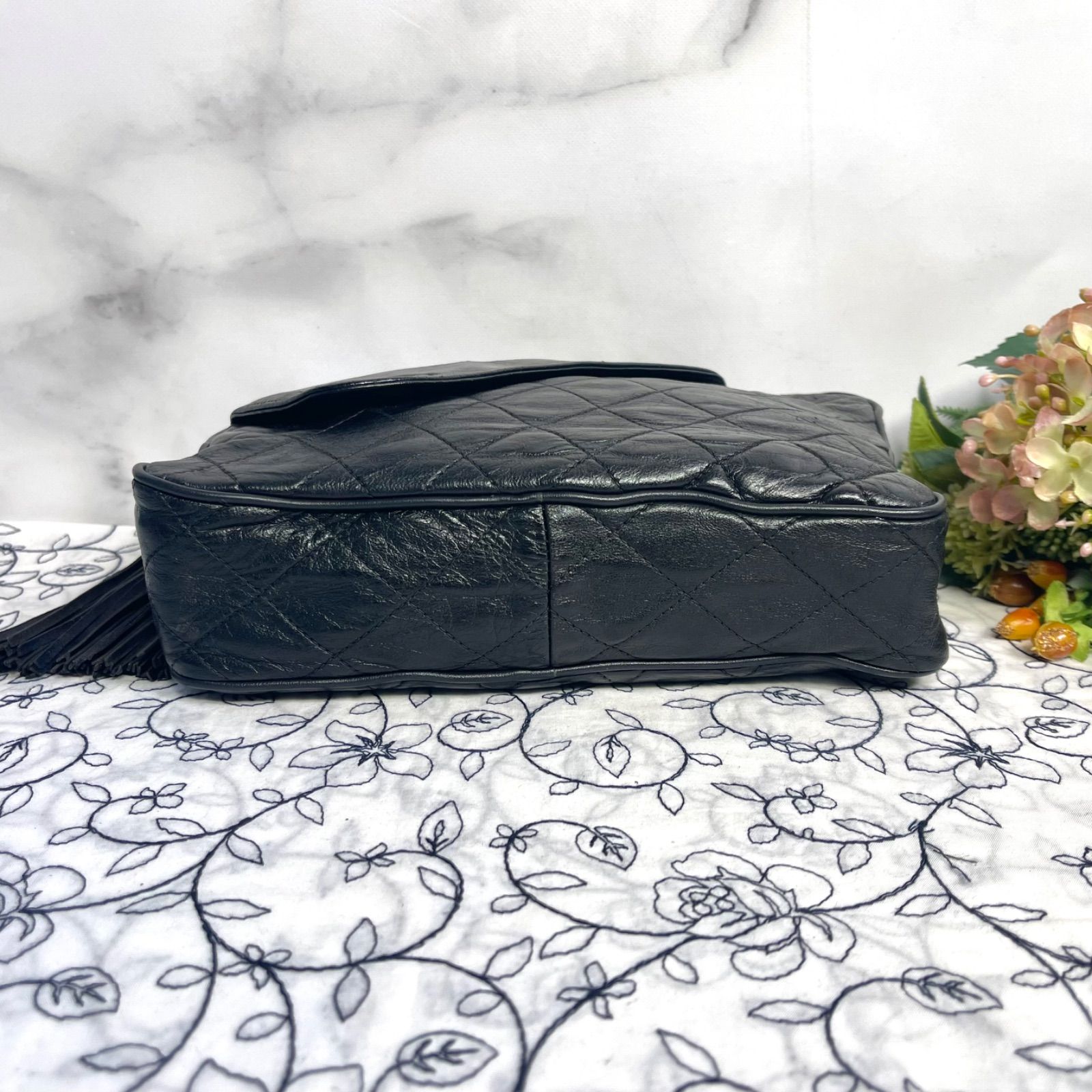 CHANEL シャネル【美品】カメラバッグ フリンジ マトラッセ ココマーク
