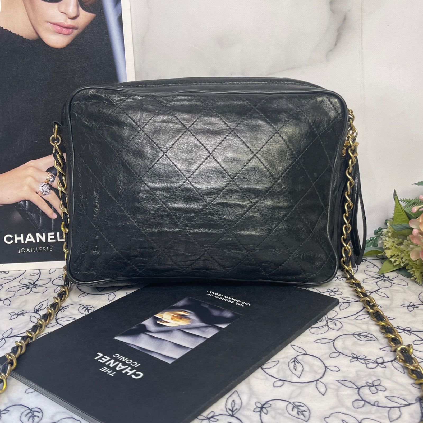 CHANEL シャネル【美品】カメラバッグ フリンジ マトラッセ ココマーク