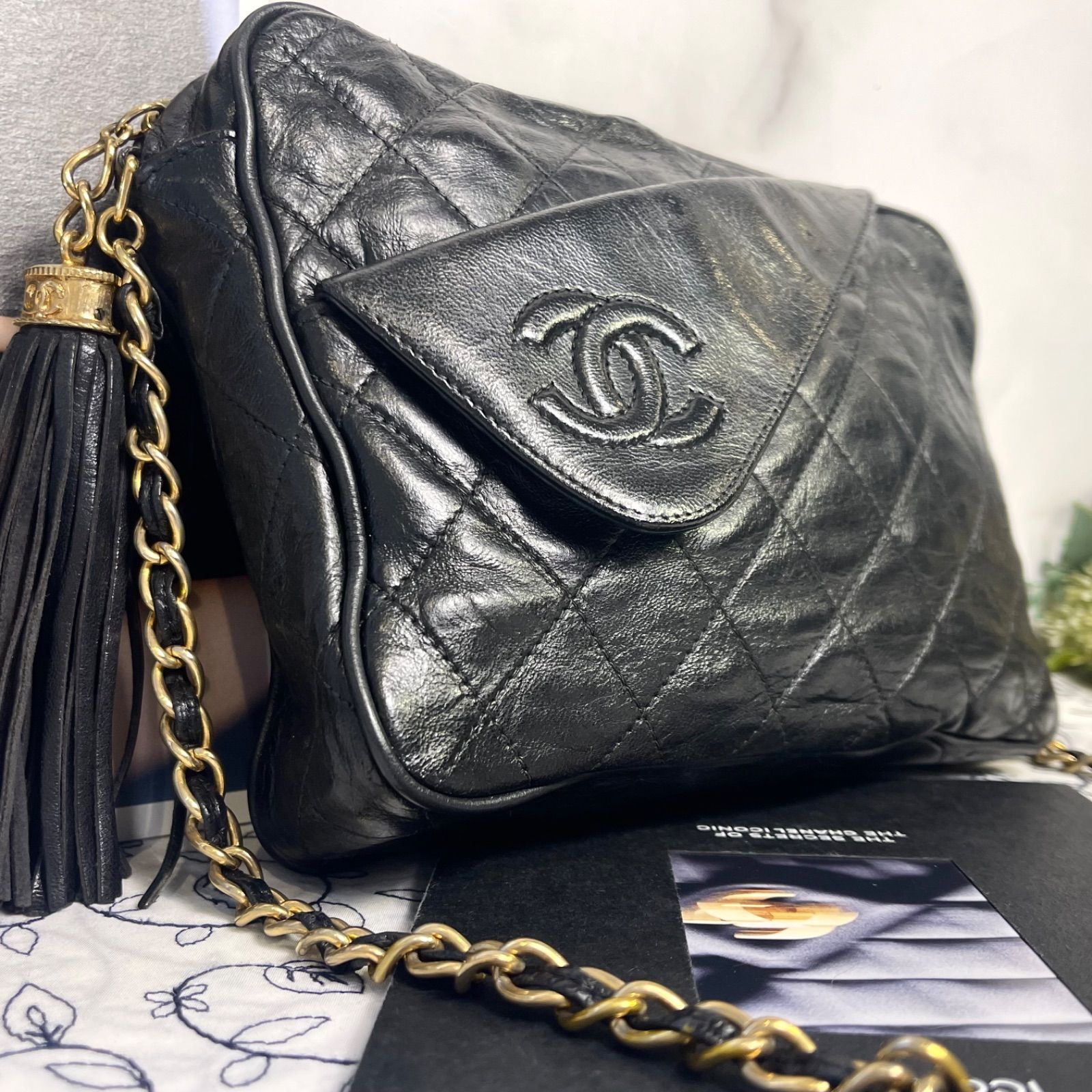 CHANEL シャネル【美品】カメラバッグ フリンジ マトラッセ ココマーク CHANEL シャネル【美品】カメラバッグ フリンジ マトラッセ ココマーク