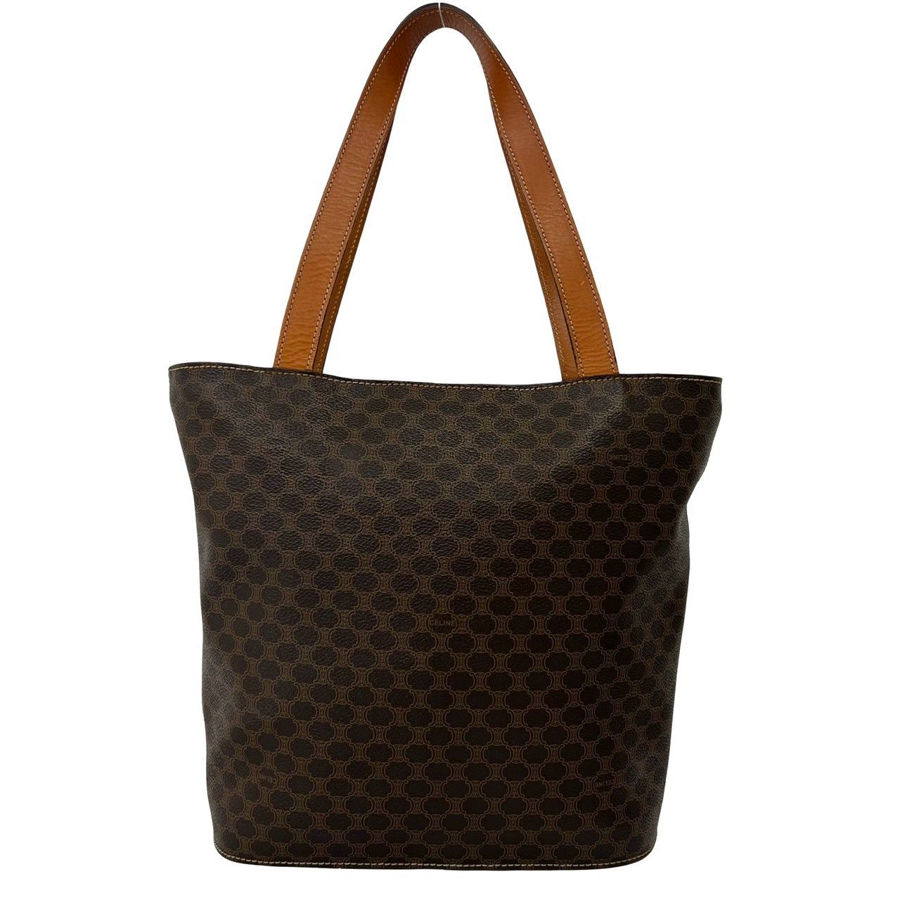 極 美品 CELINE セリーヌ ヴィンテージ マカダム 柄 トリオンフ ロゴ