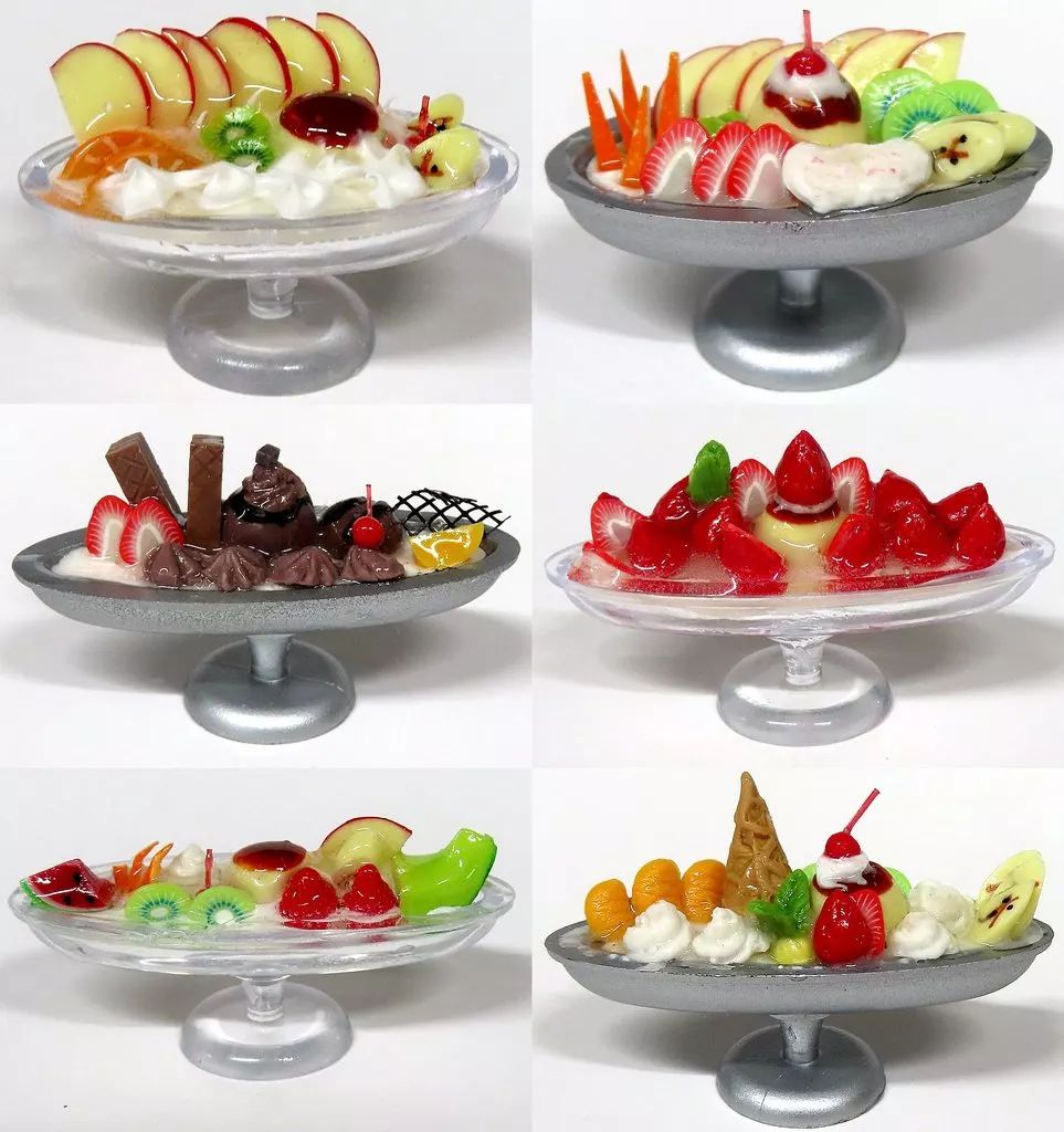 [Used] Trading Figure Complete Set of 6 “1/12 Retro Cafe Deluxe Pudding A La Mode”