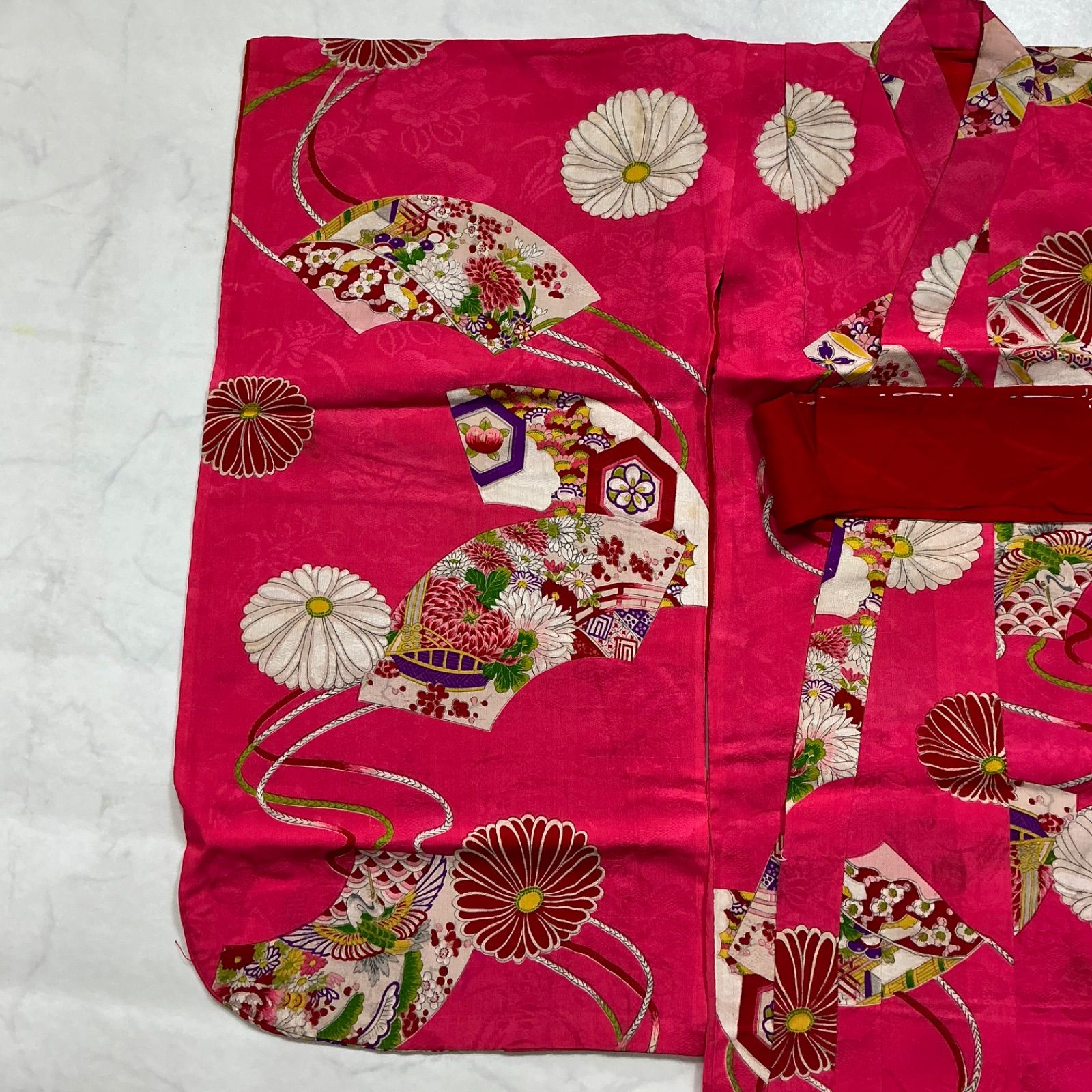 kimono+one◇5歳くらい用◇貴重◇アンティーク子供着物◇七五三◇裄
