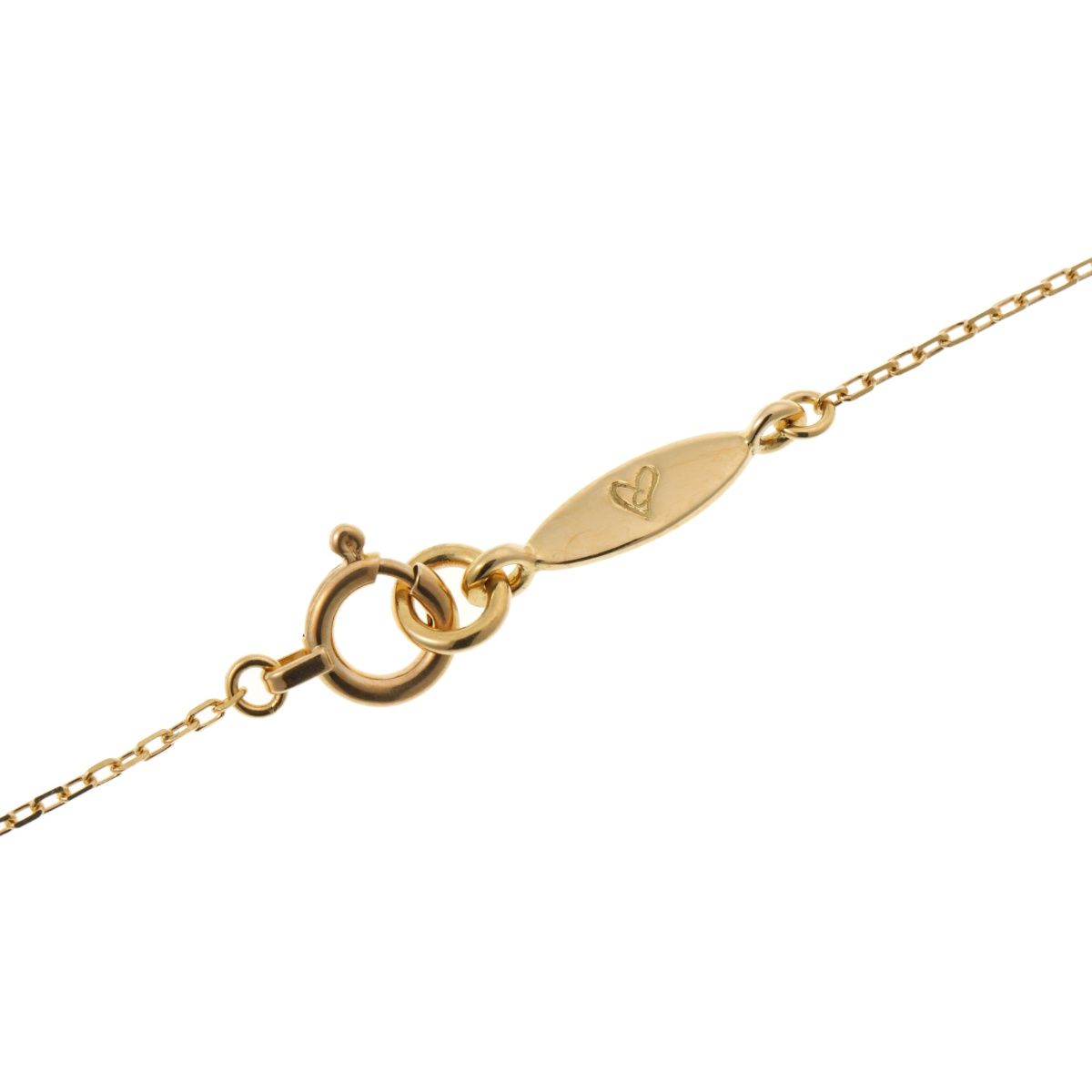アーカー/AHKAH イニシャル A ネックレス K18YG ダイヤモンド0.07ct