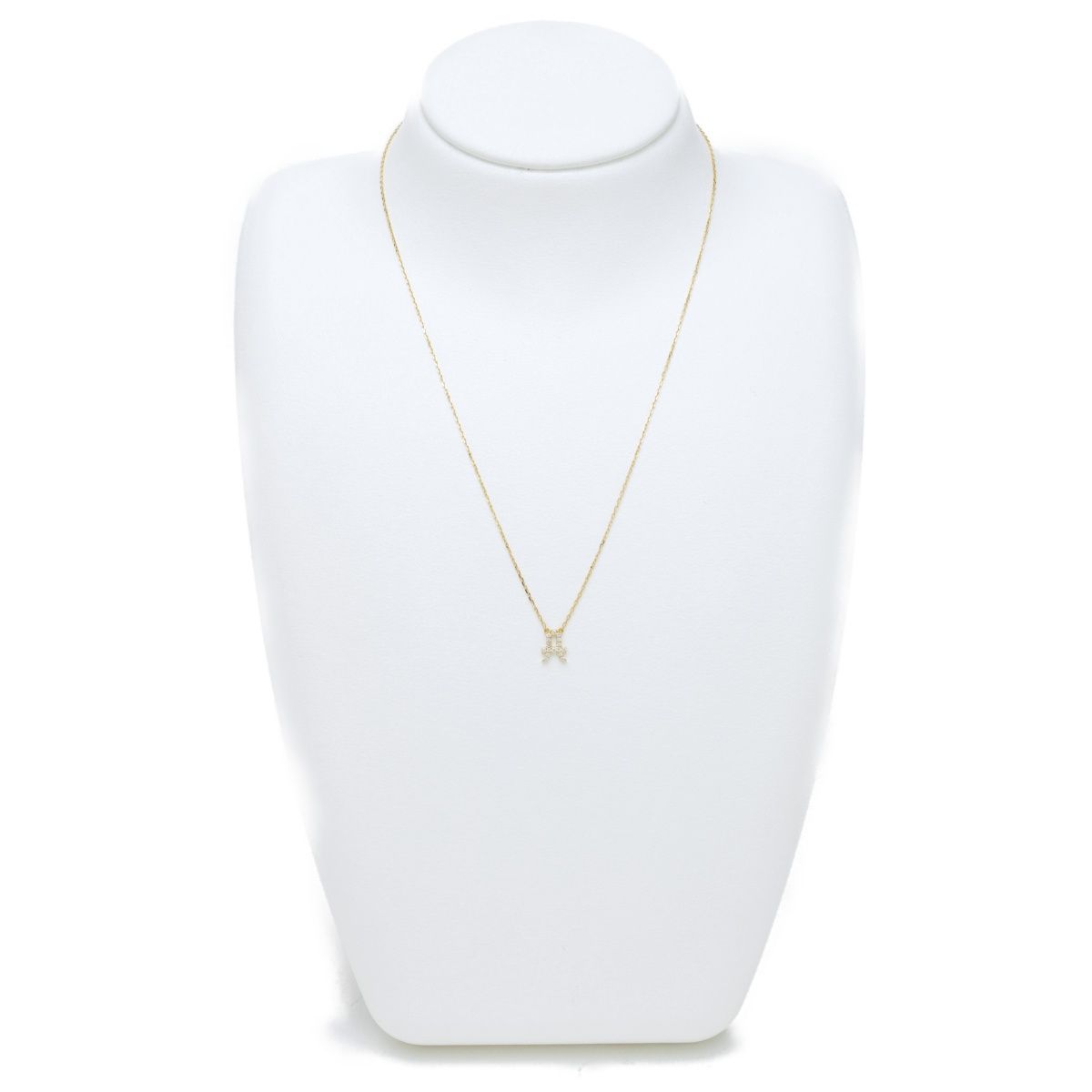 アーカー/AHKAH イニシャル A ネックレス K18YG ダイヤモンド0.07ct