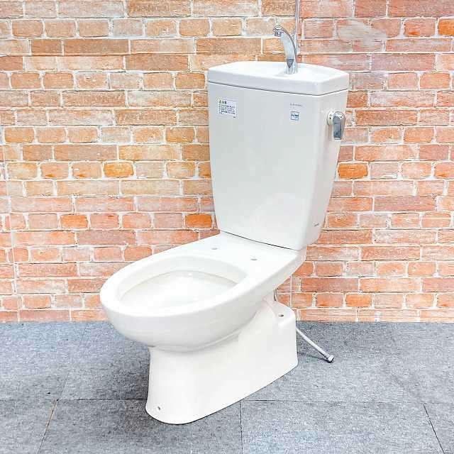 【中古品】【美品】 TOTO トイレ 洋式便器 (床下排水) 「CS81B」 排水芯200mm とタンク「SJ81BABF」のセット #USC1(パステルアイボリー) 43H
