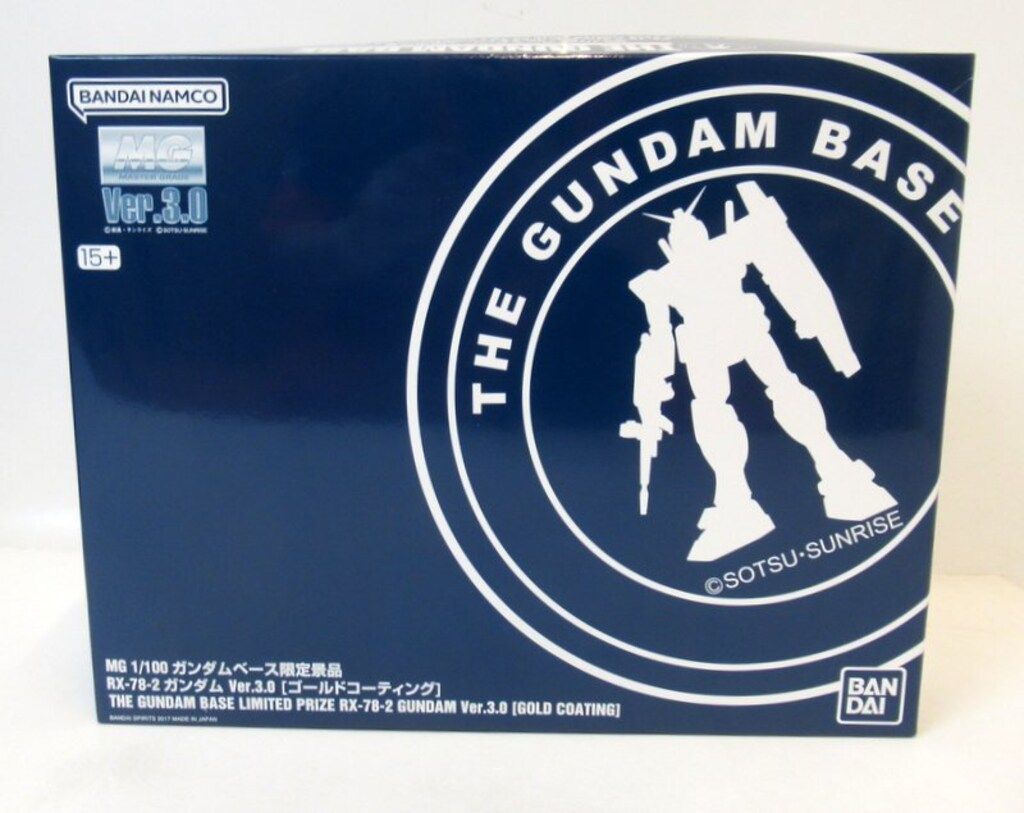 BANDAI SPIRITS MG/1/100/ Gundam Base Limited Bandai Namco Edition RX-78-2 Gundam Ver.3.0 Gold Coating 15+ Notation