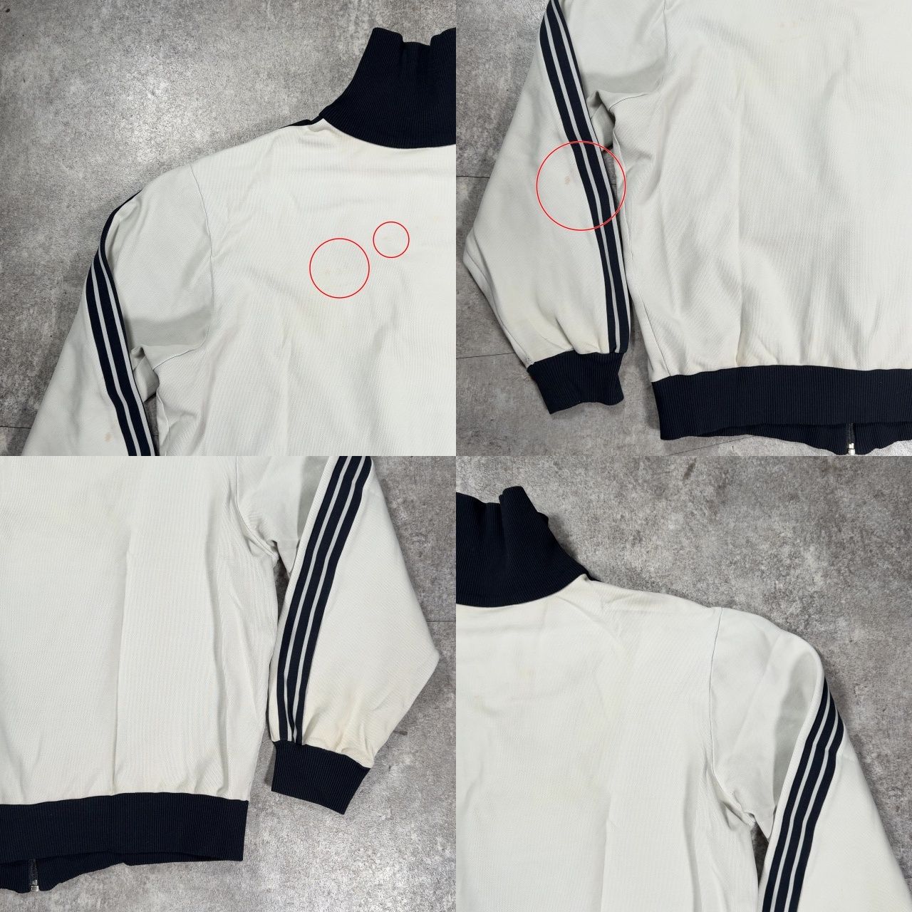 adidas アディダス ～80'sトラックジャケット デサント製 4 ホワイト
