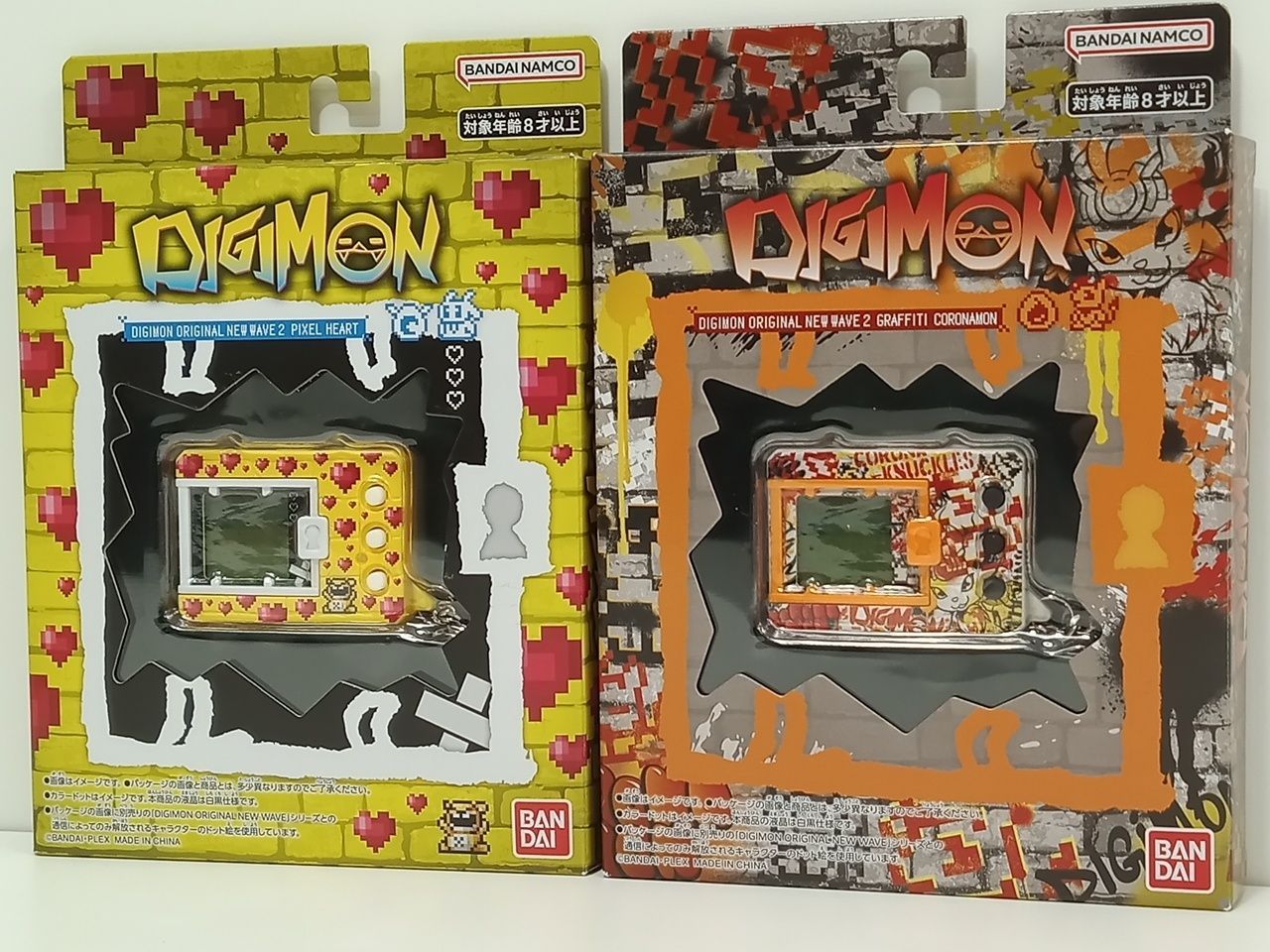 BANDAI Bandai Digital Monster Digimon ORIGINAL NEW WAVE 2 GRAFFITI CORONAMON/ PIXEL HEART 2 Piece Set Operation Confirmed Used [MO-8668]