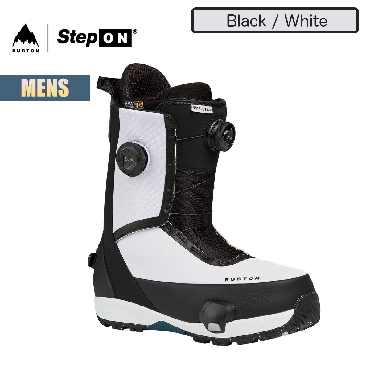 バートン ステップオン ブーツ メンズ 26-27 Burton ウェイブレンジプラス ワイド Black / White Mens Waverange Plus Step On Snowboard Boots Wide BOA® スノーボードブーツ 正規品