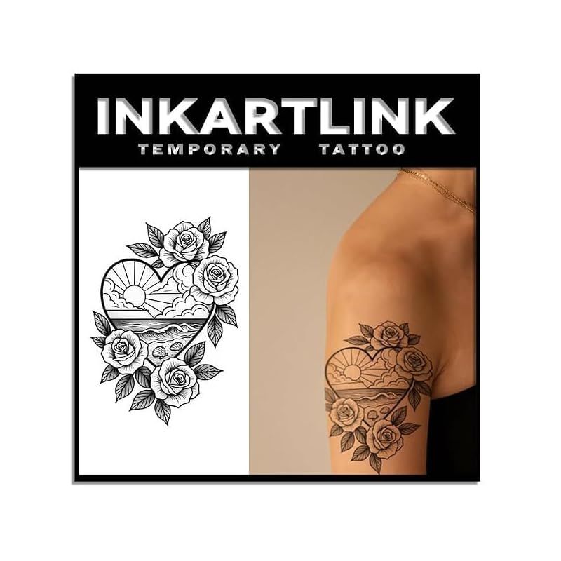 【新品】 INKARTLINK タトゥーシール 2枚セット 2週間持続 防水 ジャグアタトゥー 消える 刺青シール イベント フェス 人気 1