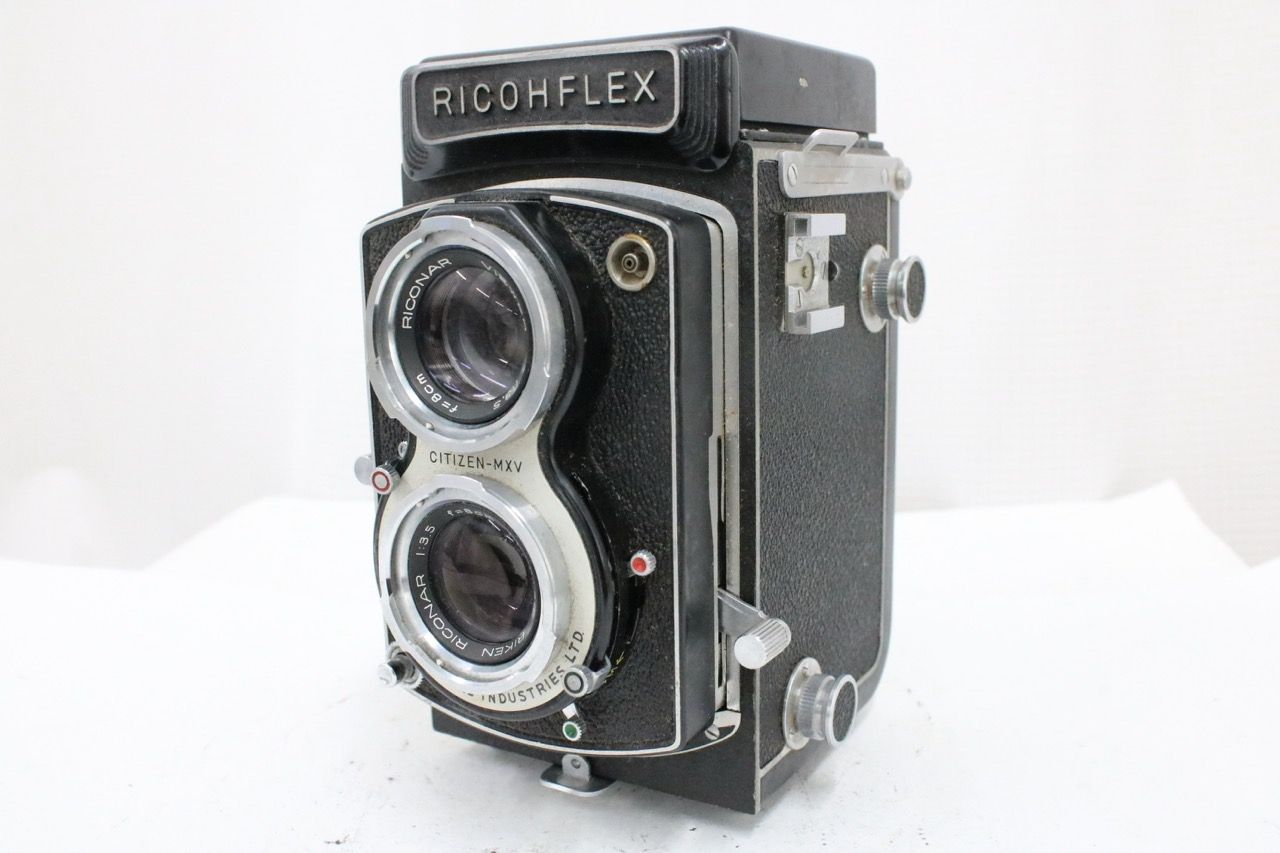 【返品保証】 リコー Ricohflex RIKEN RICONAR 8cm F3.5 二眼カメラ e18017