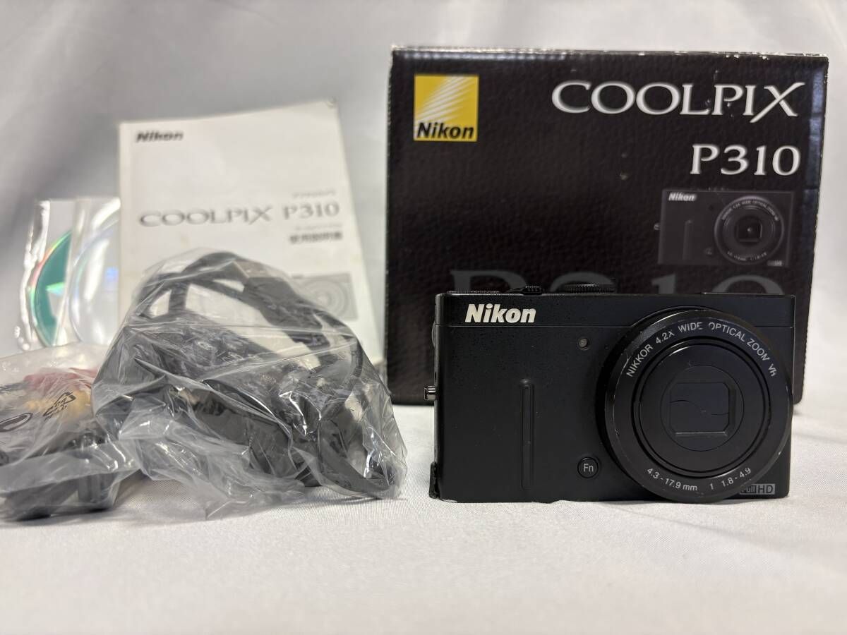 [Good Condition] NIKON COOLPIX P310 Black with Battery/Charger/Box/Instruction Manual [Operation Confirmed] Digital Camera Nikon #1032