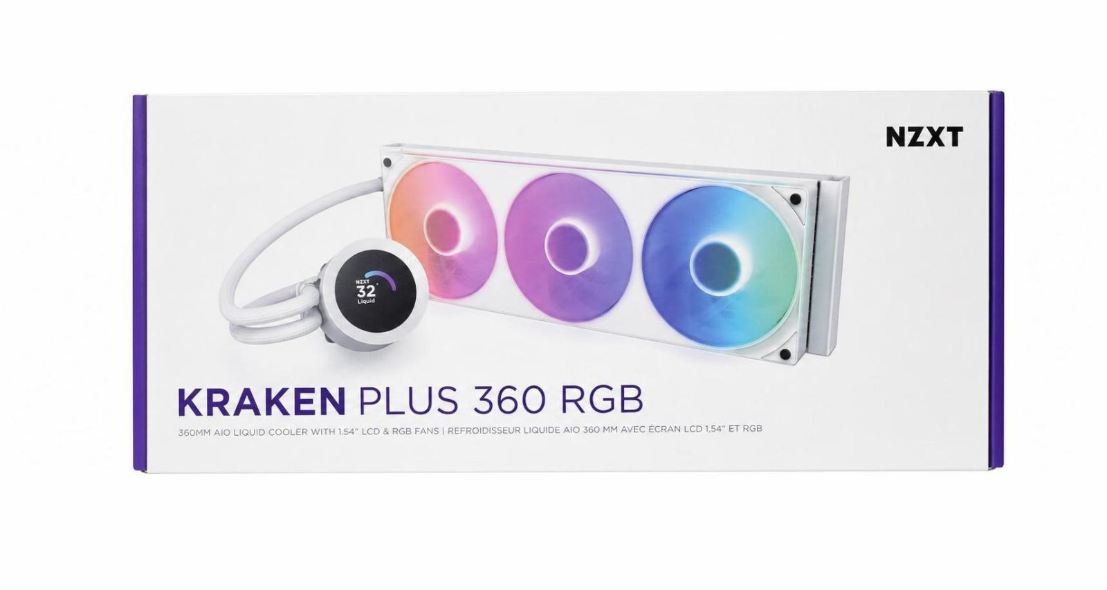 NZXT Kraken Plus 360 RGB White 360mm水冷CPUクーラー RL-KR360-W2