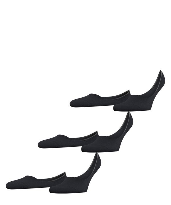 ファルケ メンズ アンダーウェア 靴下 コットン Falke Step Cotton 3Pack No Show Socks Black ブラック