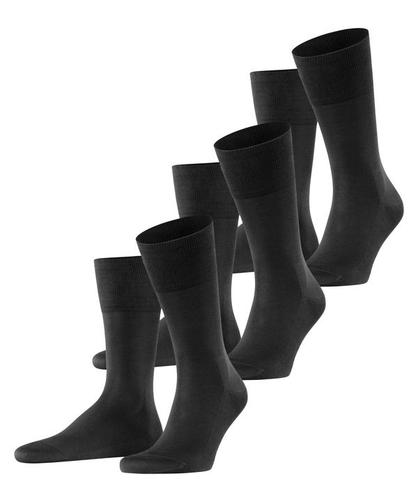 ファルケ メンズ アンダーウェア 靴下 コットン Falke Tiago Cotton Dressocks Black ブラック