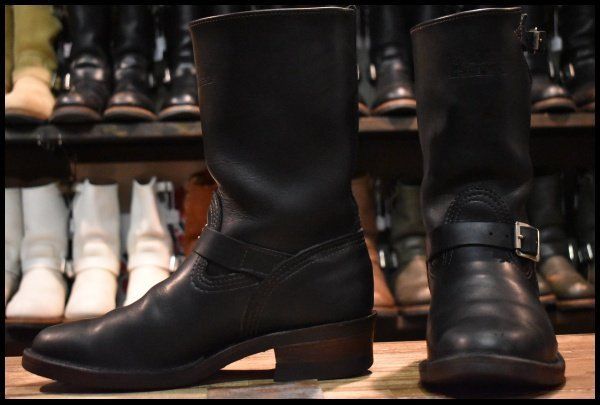 【9E 良品 10年】WESCO ウエスコ ナローボス 7710 ブラック 黒 エンジニア ビブラム700シングル ブーツ HOPESMORE【GH344】