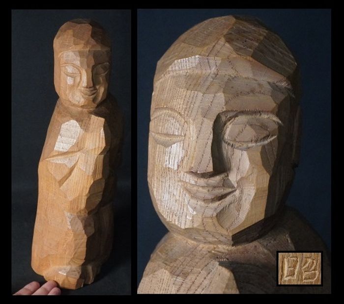 木彫り　仏　仏像　仏様　彫刻　工芸品　仏教美術　高さ約36.5㎝　 8,400円