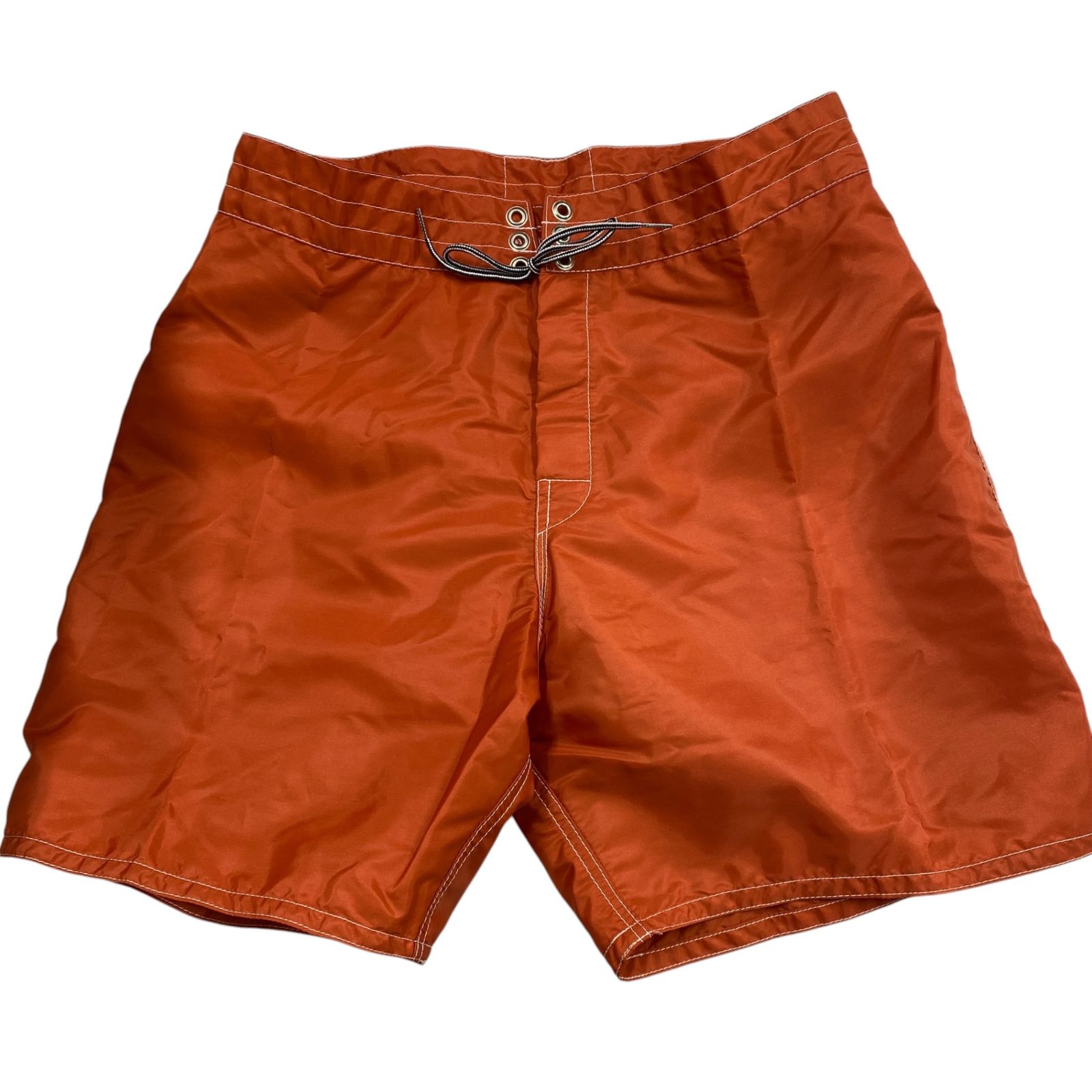 未使用 BIRDWELL バードウェル BEACH BRITCHES ビーチ・ブリッチズ アメリカ製 サイズ34 ボードショーツ オレンジブラン系 C17071RK