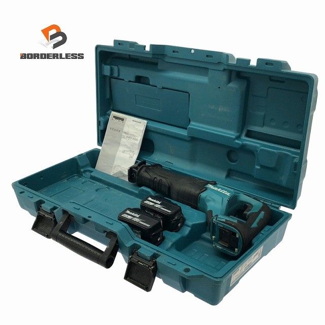☆中古品☆makita マキタ 18V 充電式レシプロソー JR187D バッテリ2個(18V6.0Ah) ケース付 セーバーソー/セーバソー 電動のこぎり/電のこ133517