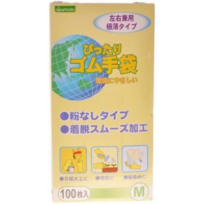 オカモト産業 ぴったりゴム手袋Ｍ x 10個セット