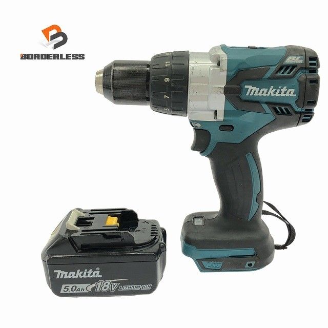 ☆中古品☆ makita マキタ 18V 充電式ドライバドリル DF481D 青/ブルー 本体+バッテリー1個(5.0Ah)133989
