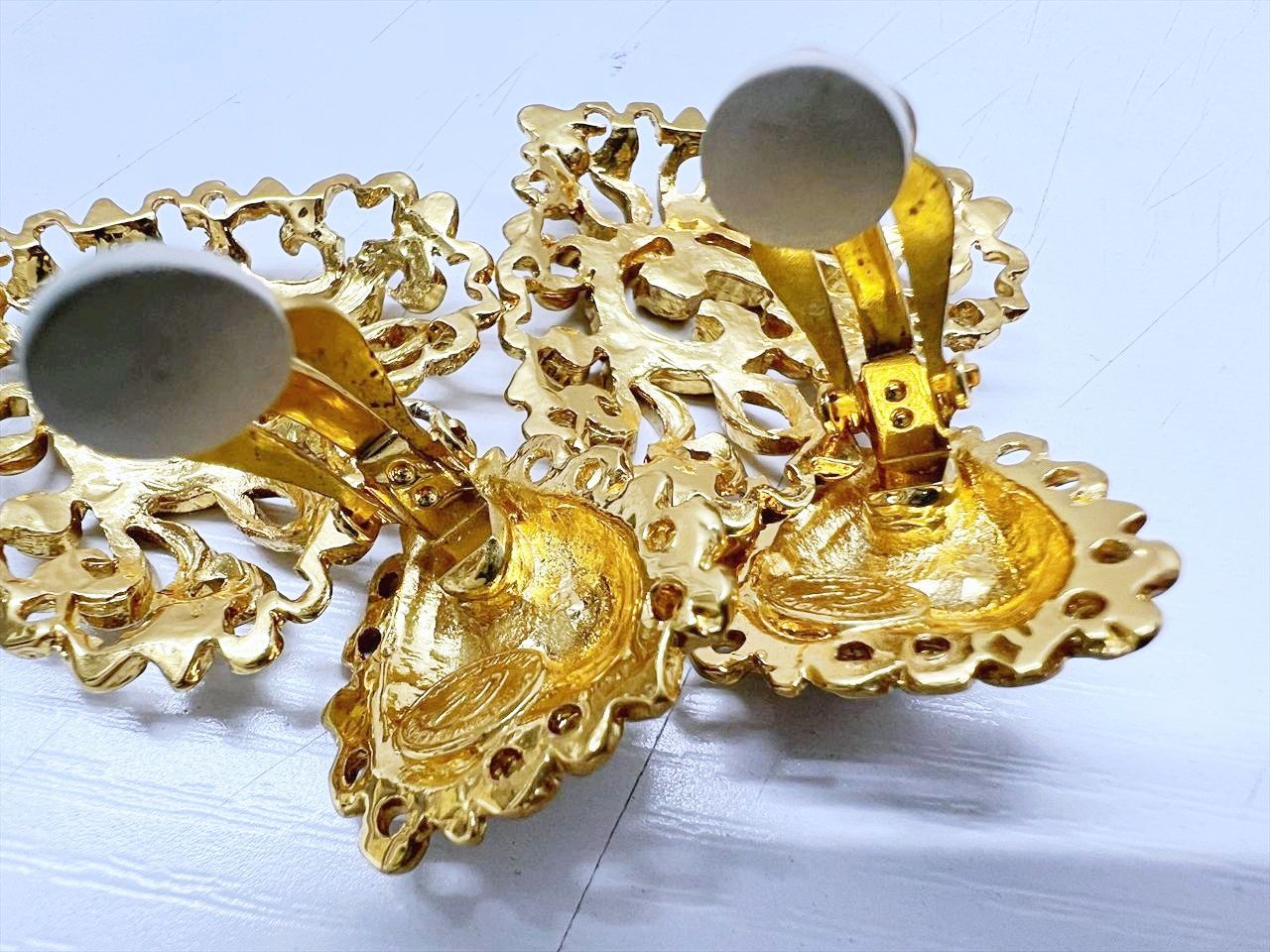 美品 Christian Lacroix クリスチャンラクロワ ハート CLロゴ ストーン