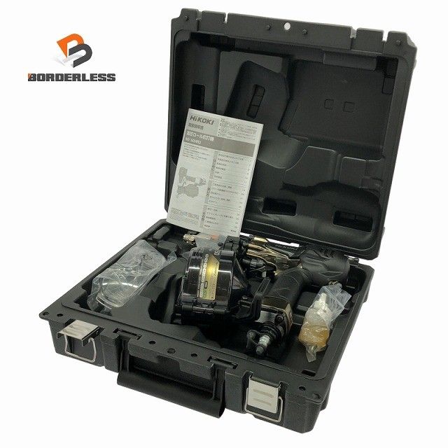 ☆未使用品☆ HiKOKI ハイコーキ 50mm 高圧 ロール釘打機 NV50HR2(S) ケース付き ハイゴールド134533