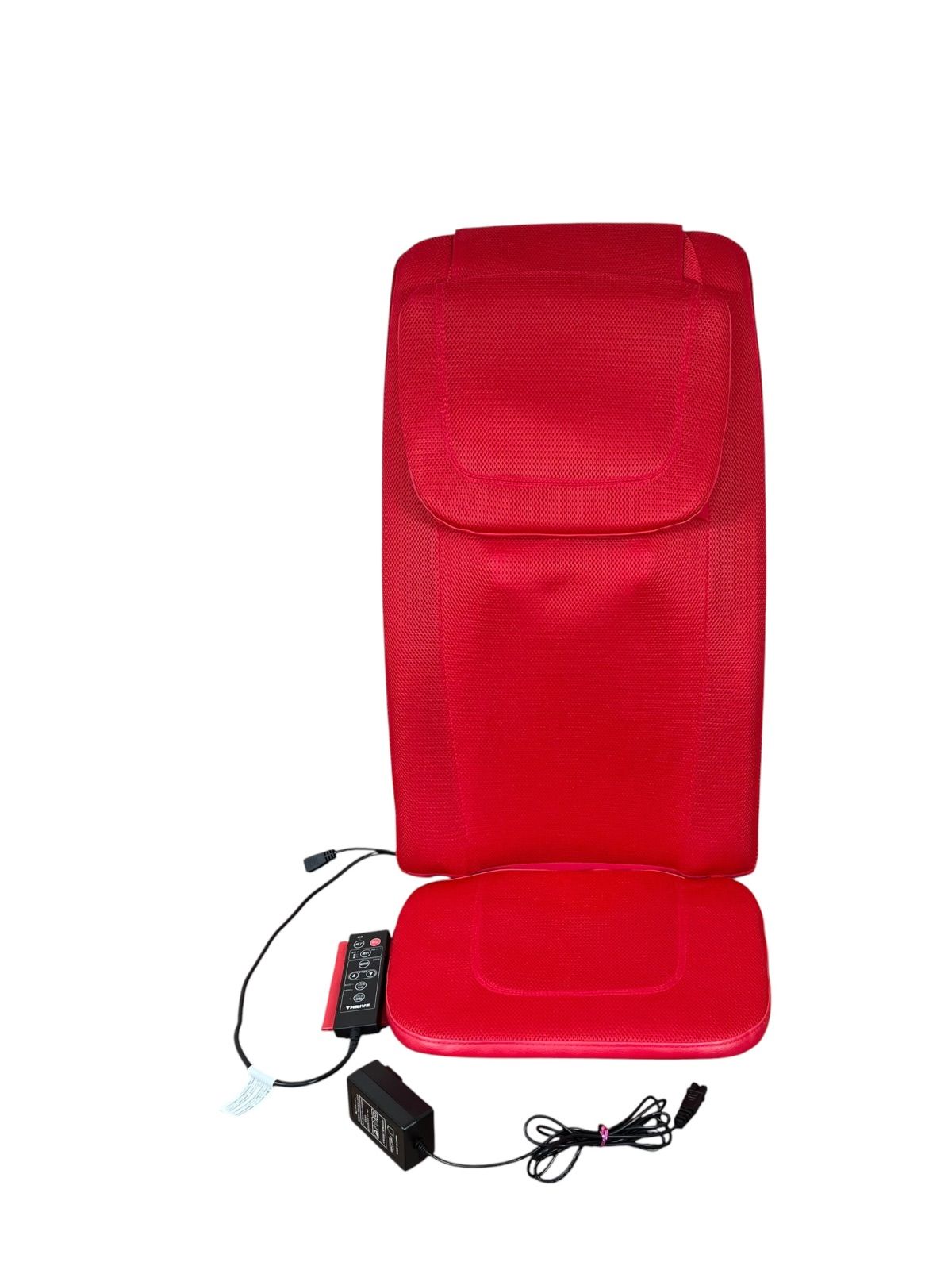 【良品】THRIVE スライヴ マッサージシート MD-8610（R）レッド「つかみもみ機能搭載」 首 肩 背中 腰をもむ マッサージシート 2608209